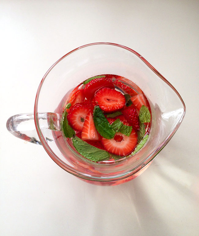 strawberry and mint water